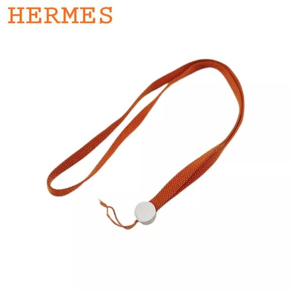 HERMES cell phone strap orange Authentic Used - Picture 12 of 13